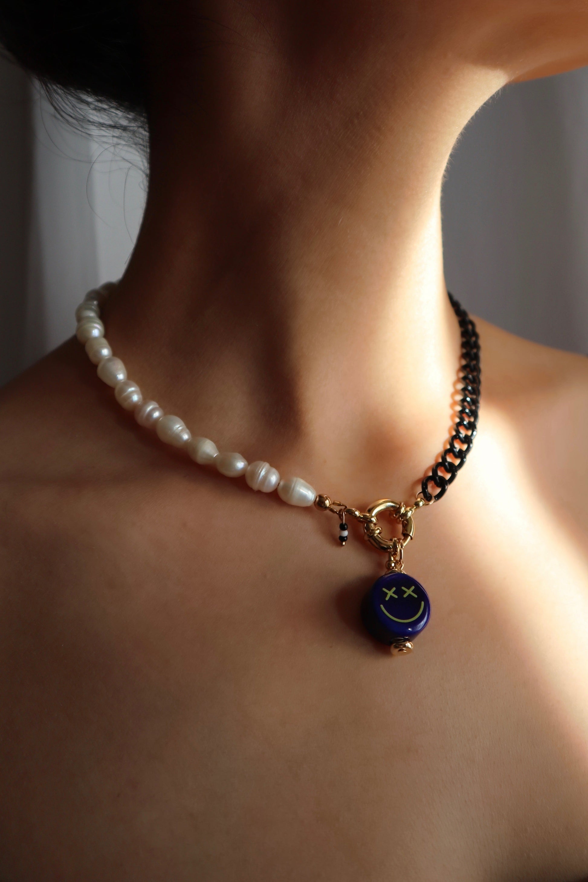 Unique ceramic pendant charm handmade in Los Angeles