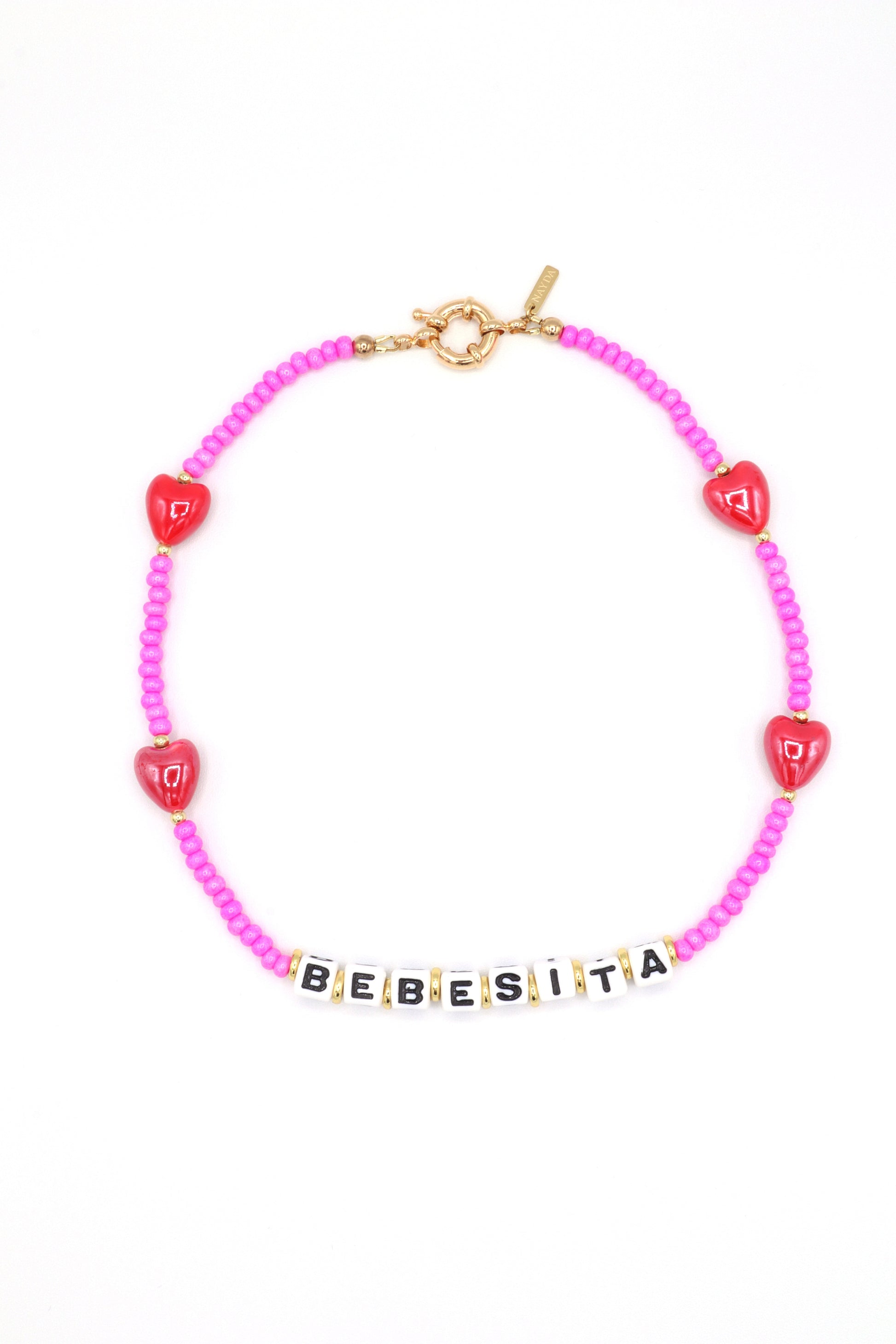 customizable-necklace-cube-letters-red-ceramic-hearts-pink-glass-beads