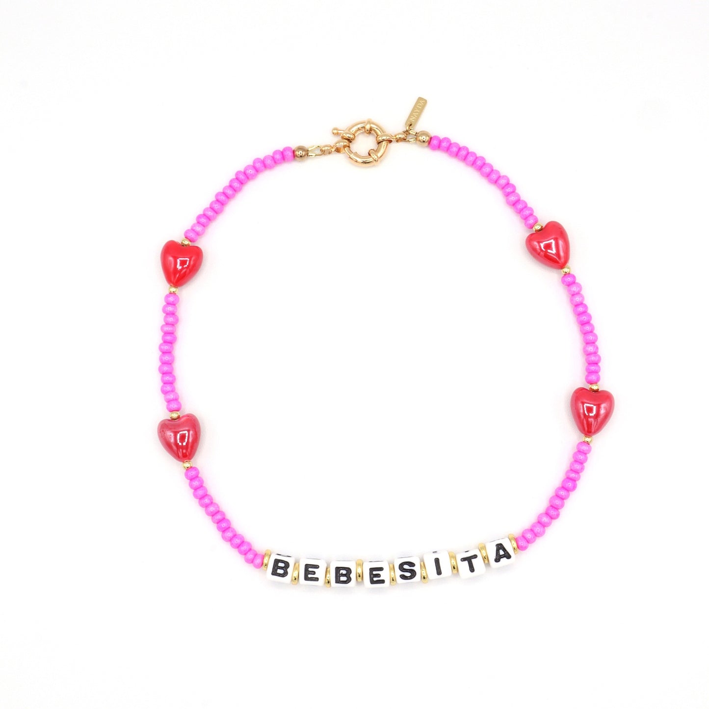 bebesita-necklace-customizable-with-cube-letters-made-with-red-ceramic-hearts-and-pink-glass-beads-along-18-k-gold-filled-spring-clasp-by-nayda-de-jesus