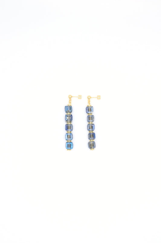 blue-iridescent-glass-stones-18K-gold-plated-dangle-earring-studs