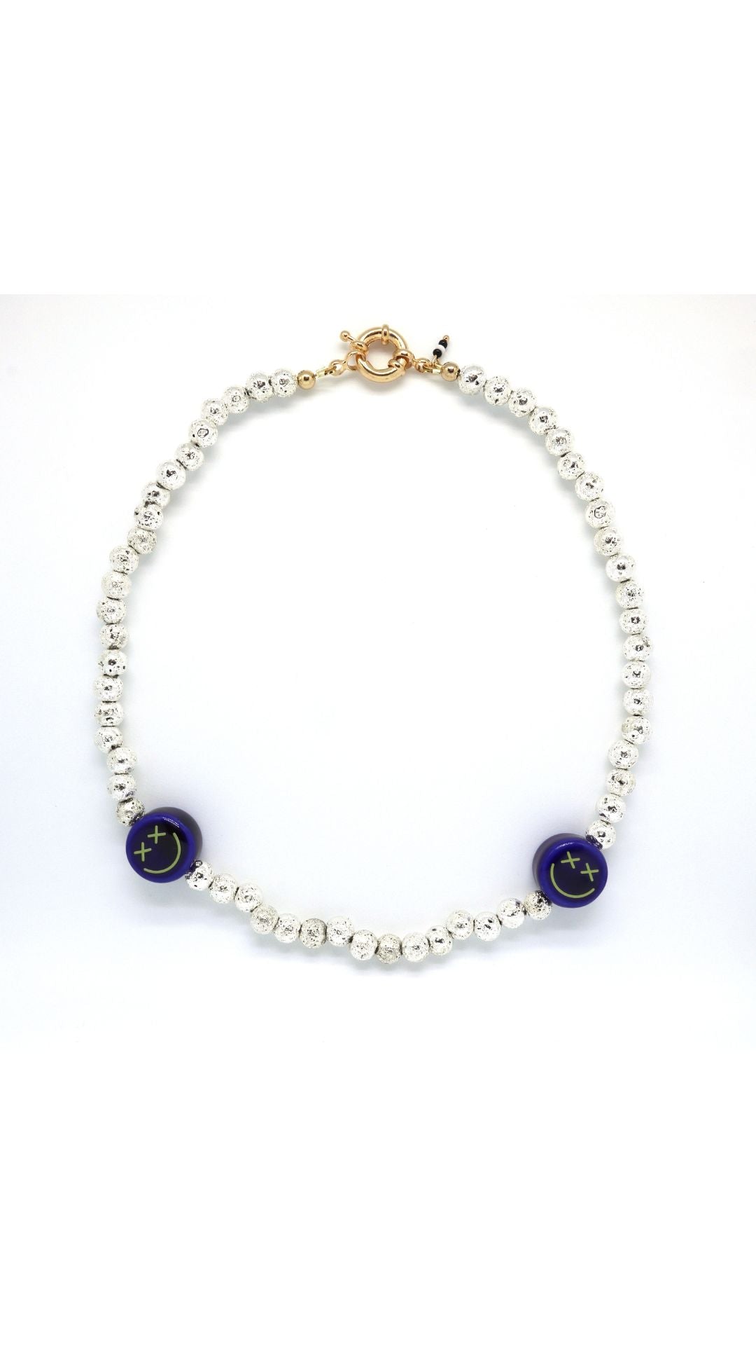 ceramic-blue-crossed-eyes-smiley-face-metallic-lava-beads-18k-gold-filled-spring-clasp-closure