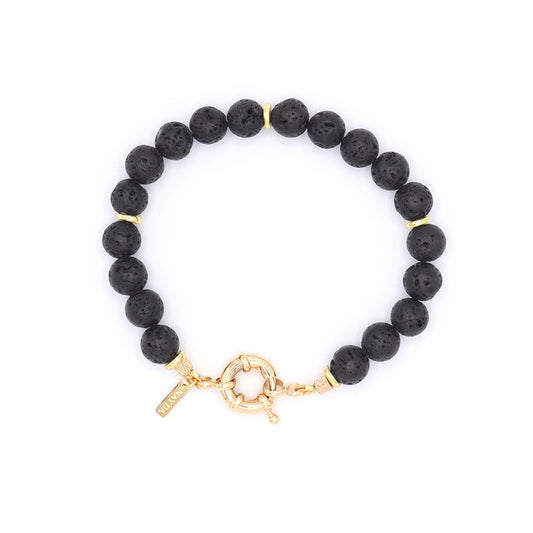 teresa-bracelet-hand-made-with-black-lava-beads-and-18-k-gold-plated-materials-along-18-k-gold-filled-spring-clasp-by-latina-artist-nayda-de-jesus